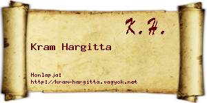 Kram Hargitta névjegykártya